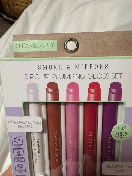 Smoke & Mirrors 5-Pc Lip Plumping Gloss Set - Assorted Pink & Purple Shades - Picture 3 of 3